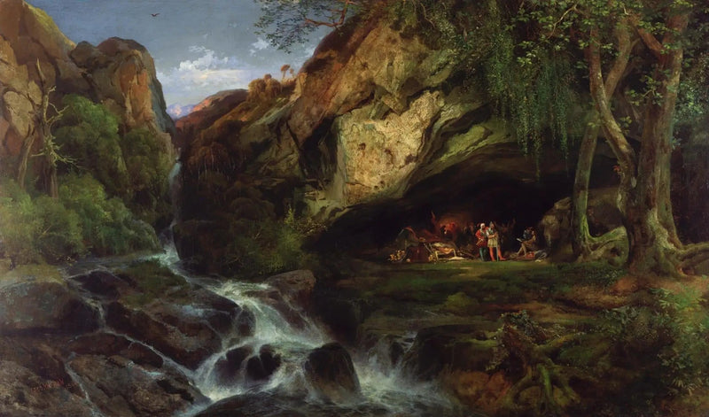 Salvator Rosa piirtämä Banditti - Thomas Moran