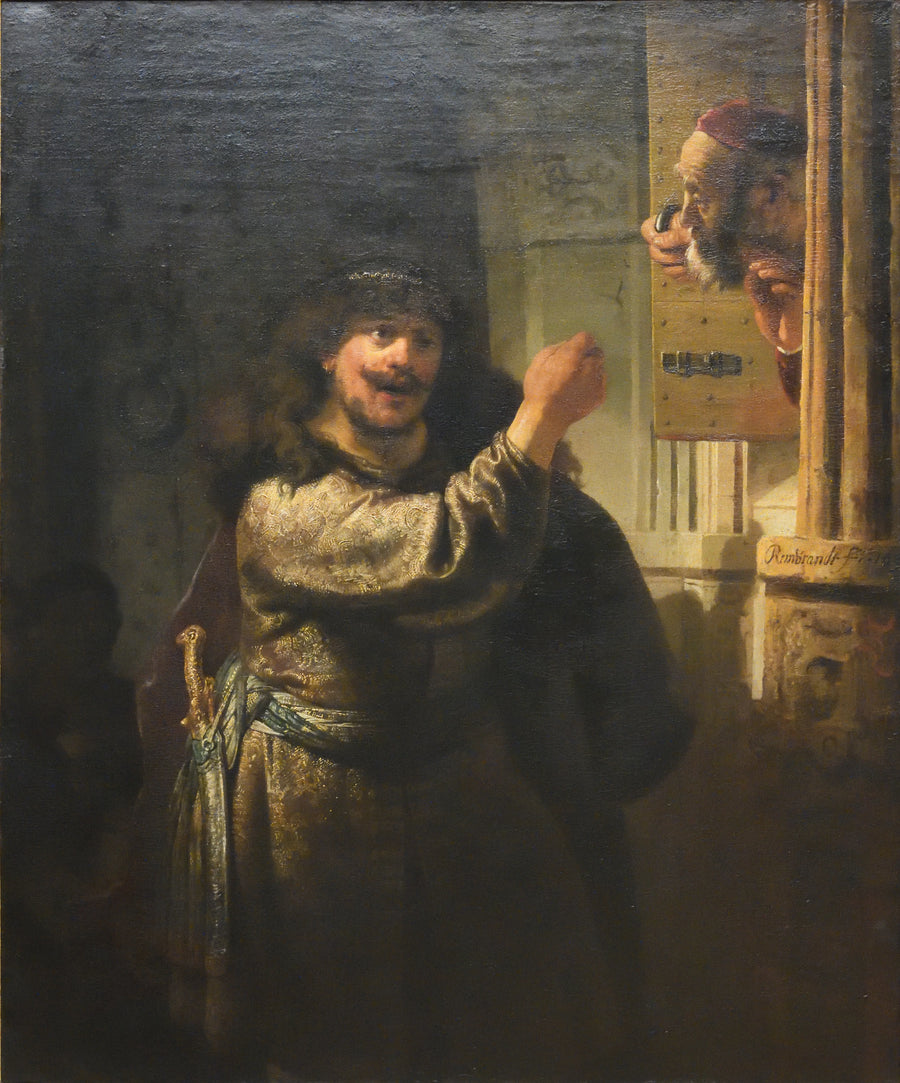 Samson uhkaa appensa - Rembrandt