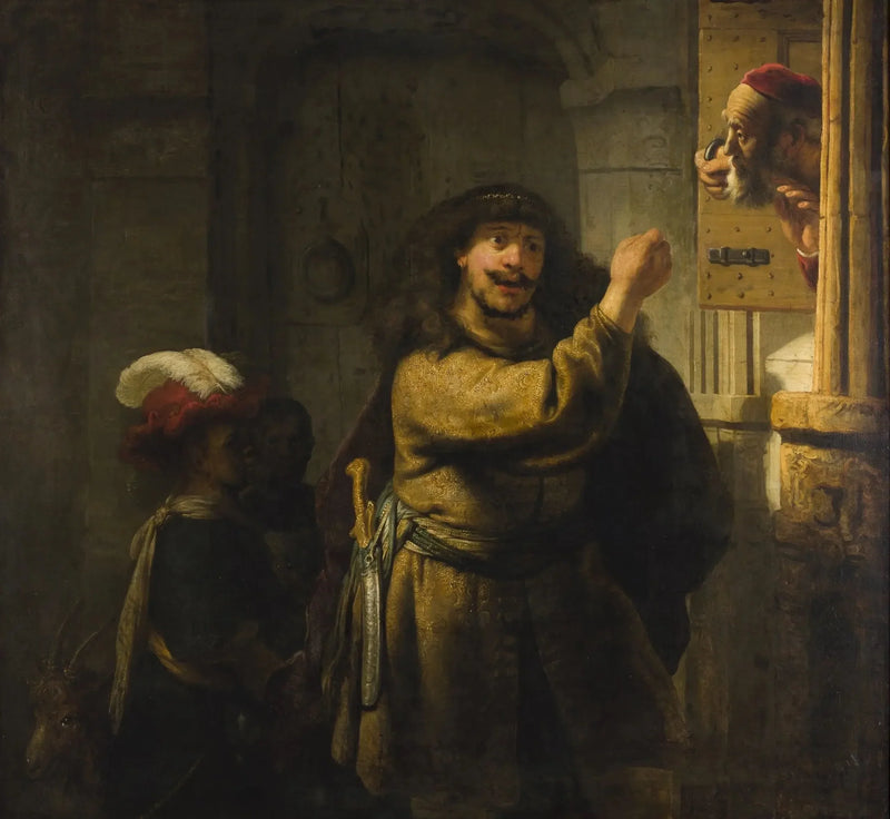 Samson uhkaa appensa - Rembrandt