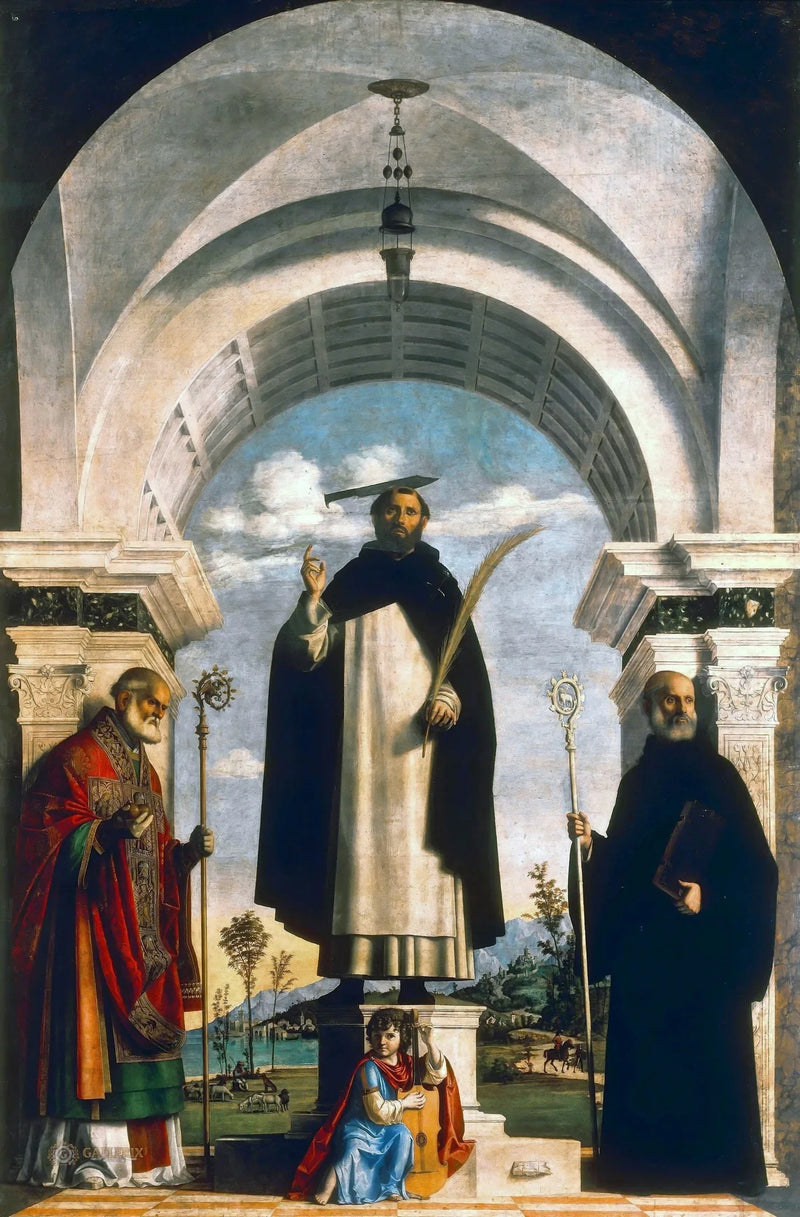 Pyhän Pietarin marttyyri Nicola ja Benediktin välillä - Cima da Conegliano