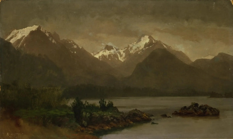 Nimettömän (Vuoret ja järvi) - Albert Bierstadt