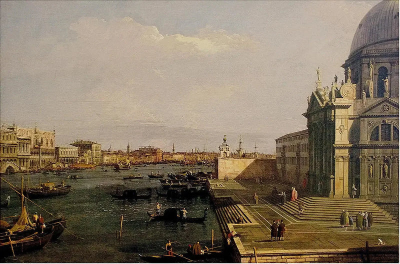 Santa Maria della Salute ja Riva degli Schiavoni, Venetsia - Canaletto