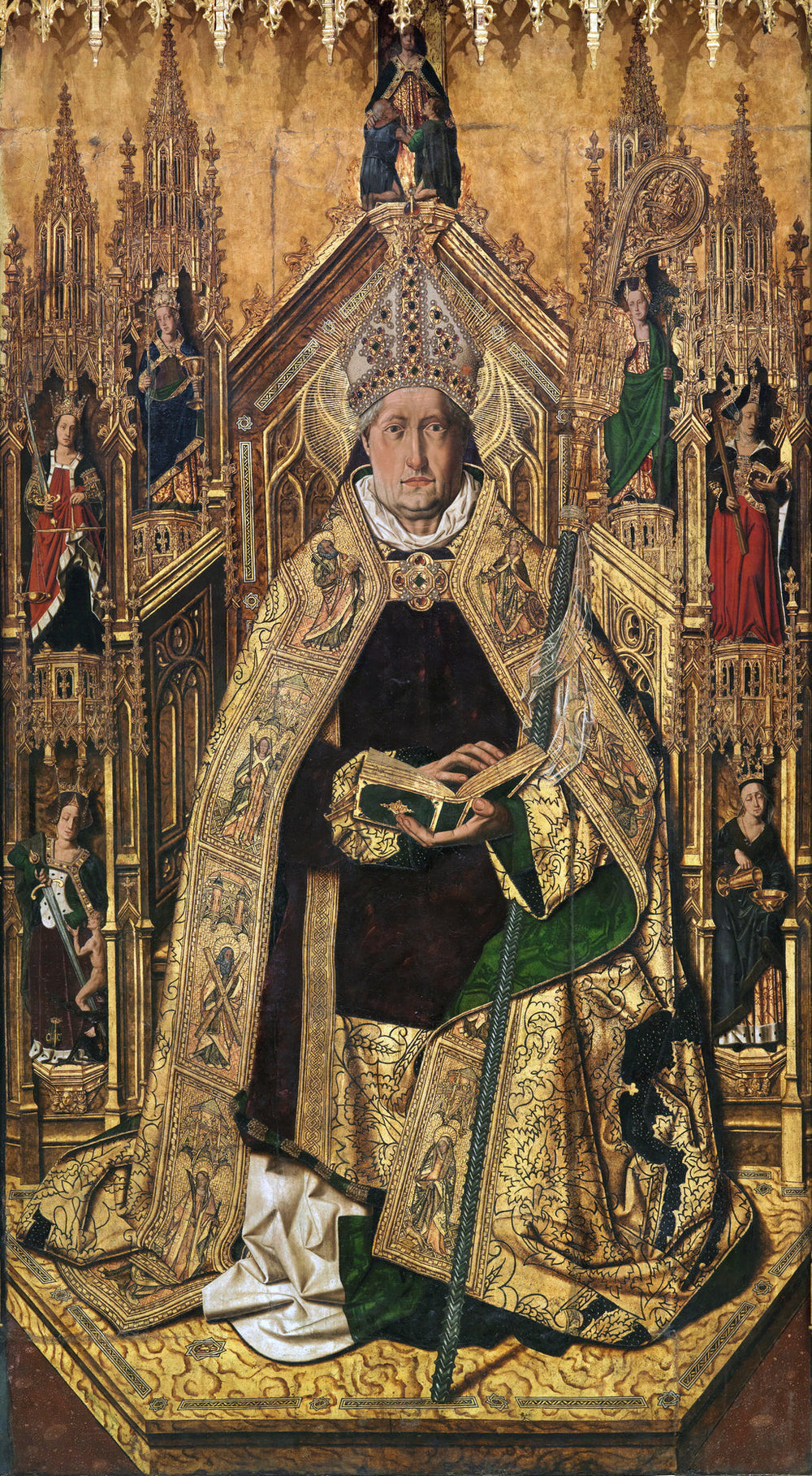 Santo Domingo de Silos entronizado como obispo de Bartolomé Bermejo (Musée du Prado) - Bartolomé Bermejo - Alpha
