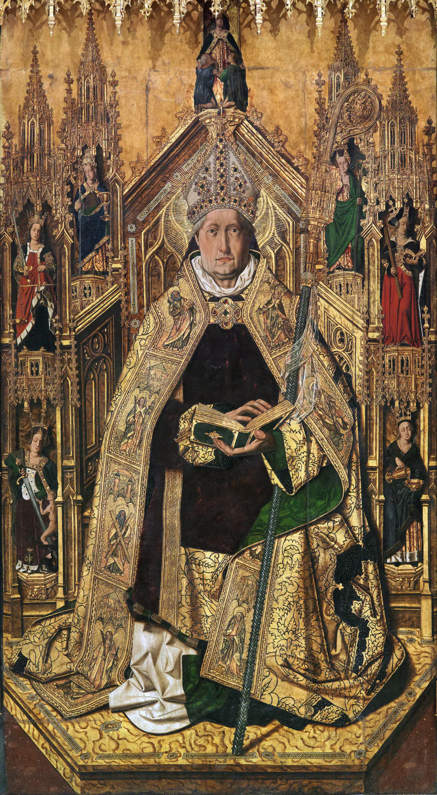 Santo Domingo de Silos vihitty piispaksi, teos Bartolomé Bermejolta (Pradon museo) - Bartolomé Bermejo
