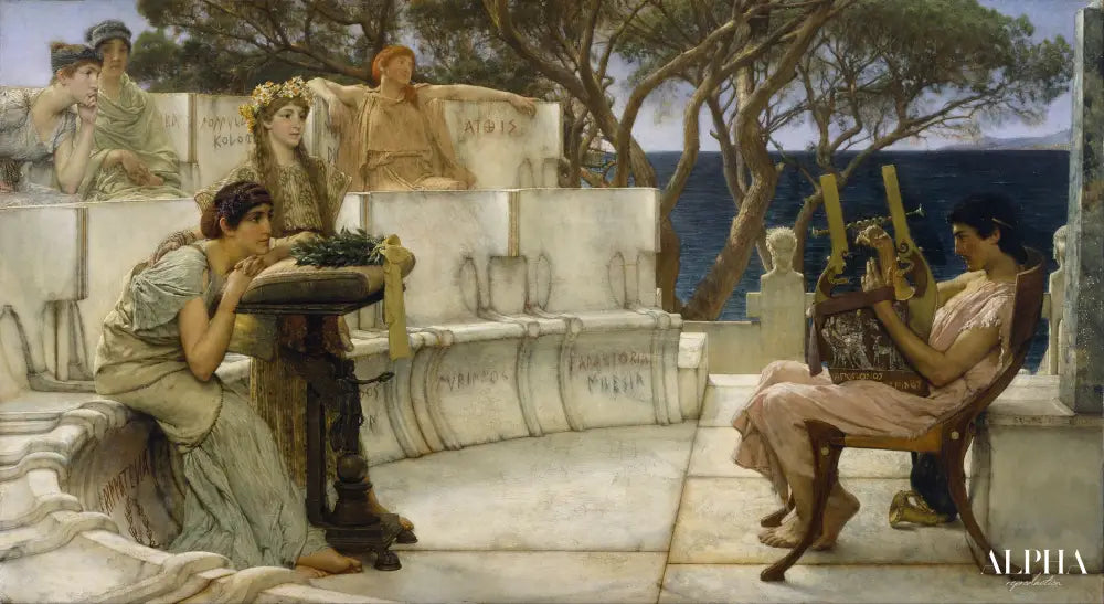 Sappho et Alcée - Lawrence Alma-Tadema Reproductions de tableaux à la peinture à l’huile