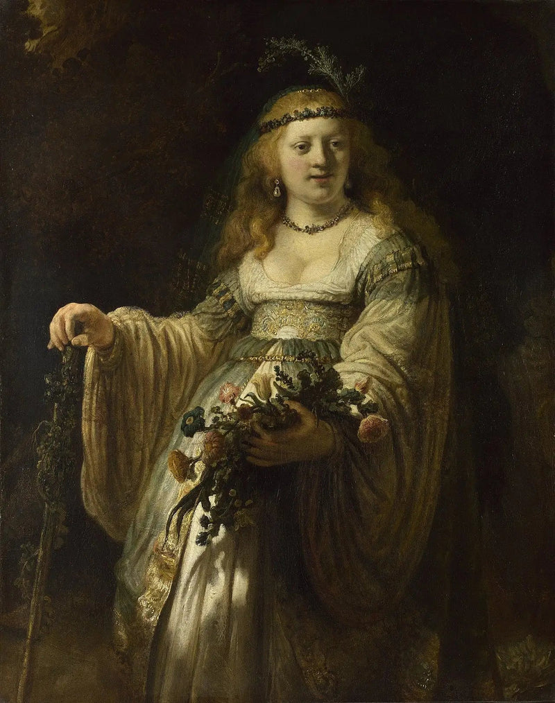 Saskia ja Kukat - Rembrandt