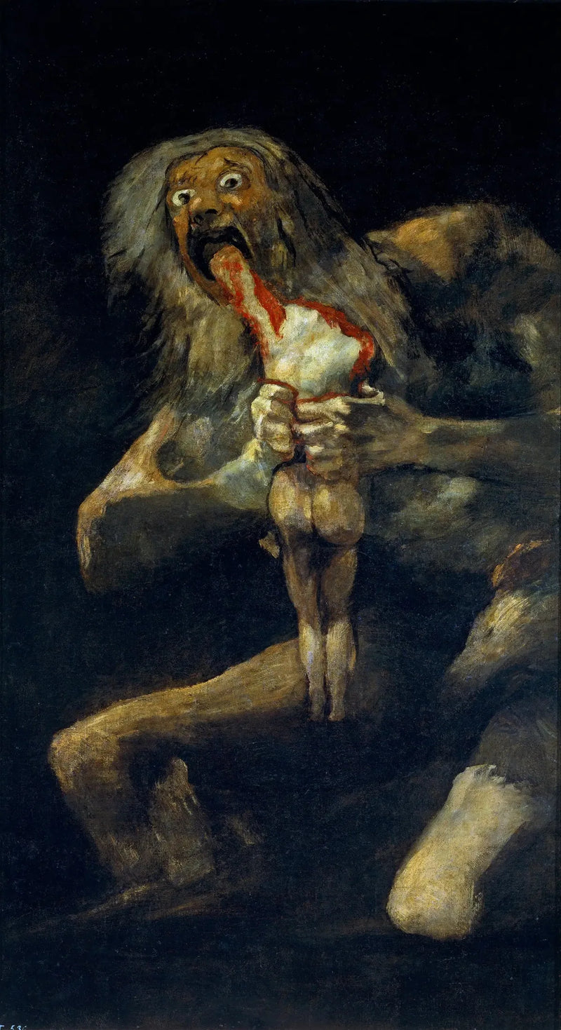Saturnus, joka nielee yhden lapsistaan - Francisco de Goya