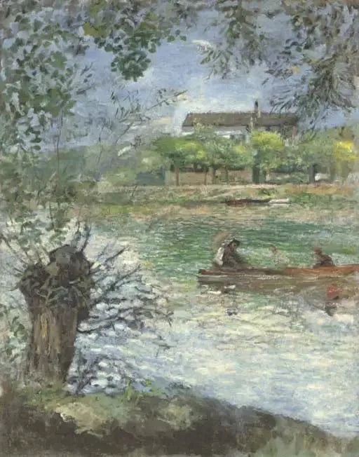 Pajut ja hahmot veneessä - Pierre-Auguste Renoir