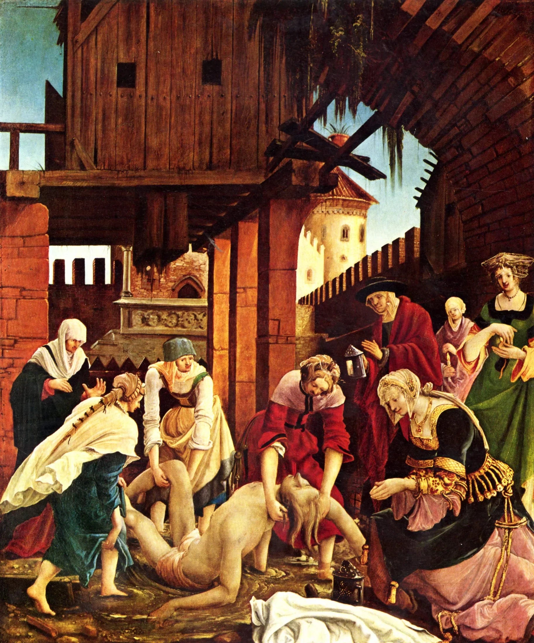 Sauvetage du corps de saint Sébastien - Albrecht Altdorfer image 1 tableau peint à l’huile sur toile