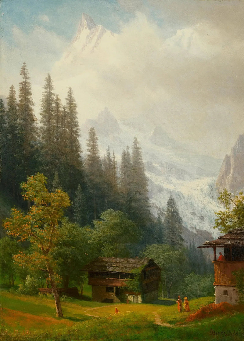 Alppinäytelmä - Albert Bierstadt