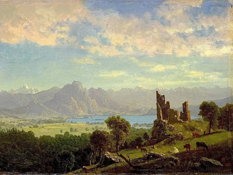 Tyrolin kohtaus - Albert Bierstadt