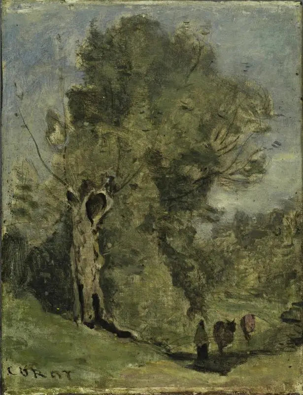 Metsäinen kohtaus - Jean-Baptiste Camille Corot