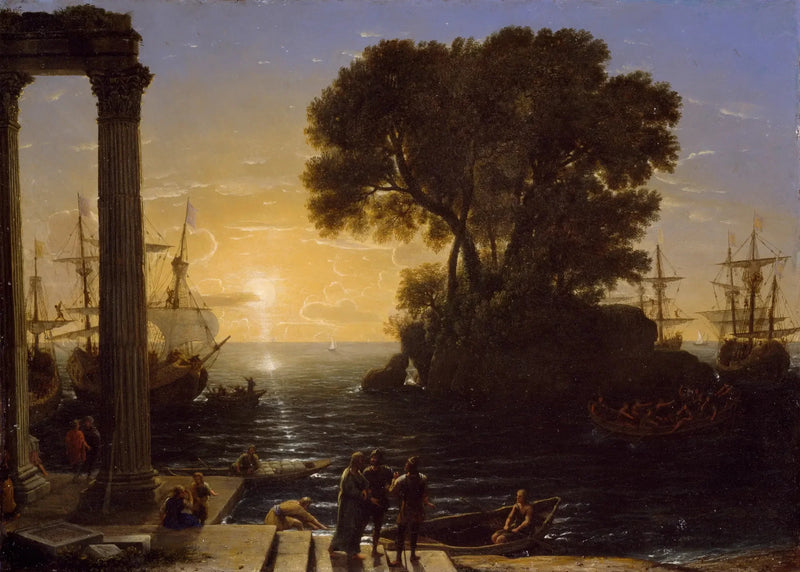 Rantamaisema Saint Paulin lastaustilanteessa - Claude Lorrain