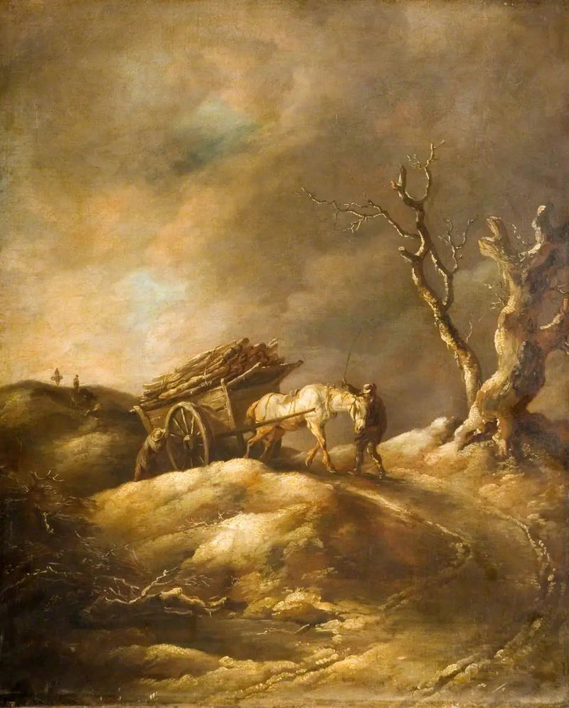 Talvimaisema hevosen ja rekan kanssa - Thomas Gainsborough