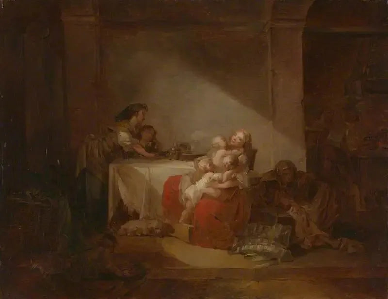 Sisätilanäkymä - Jean-Honoré Fragonard