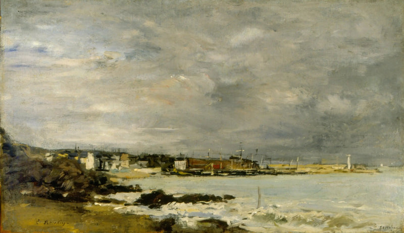 Rannikkokohtaus ja riutat - Eugène Boudin