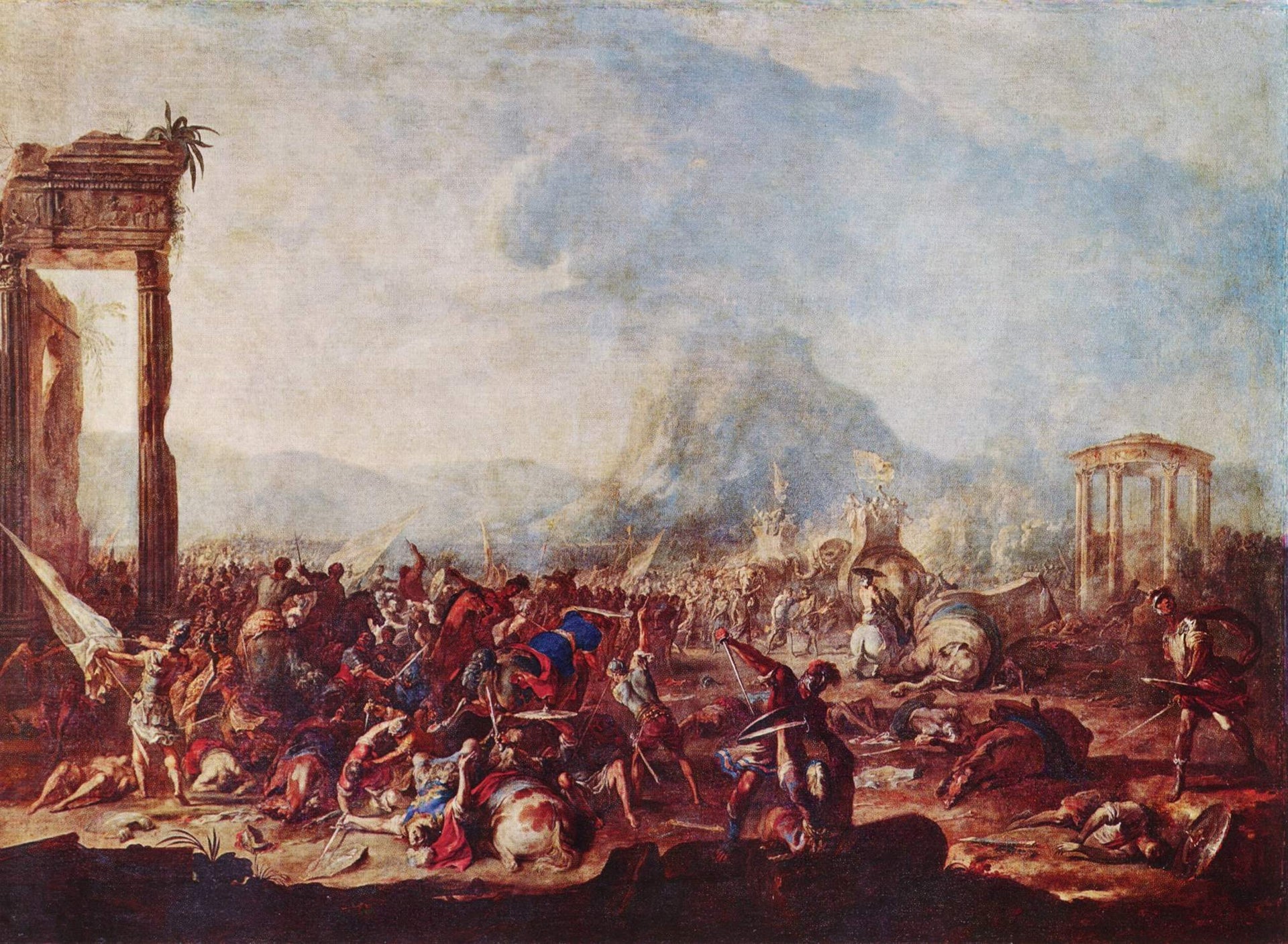 Scène de bataille - Johann Heinrich Schönfeld image 1 copie peinte à la main à l’huile