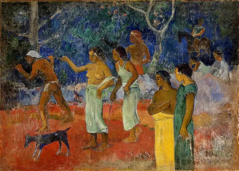 Tahitilaisen elämän kohtaus - Paul Gauguin