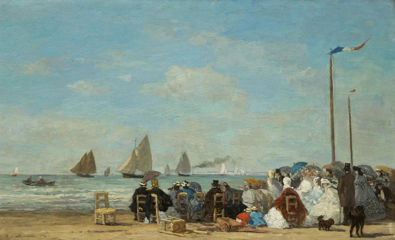 Rantaelämää Trouvillessa - Eugène Boudin