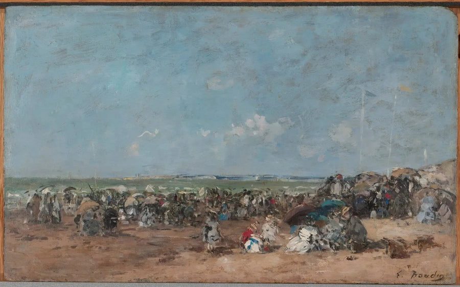 Rantaelämää Trouvillessa - Eugène Boudin