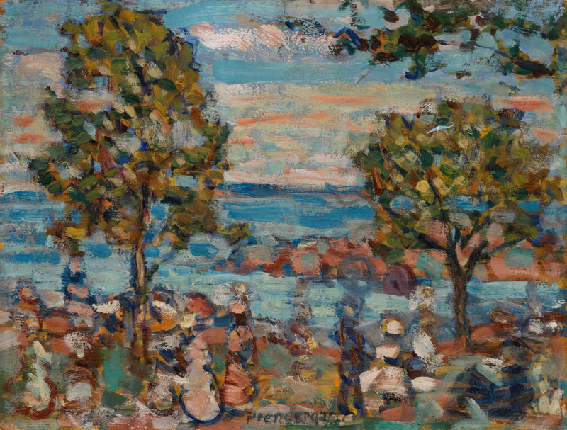 Rantakohtaus kahdella puulla - Maurice Prendergast