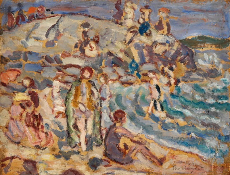 Rantakohtaus ja kukkula - Maurice Prendergast
