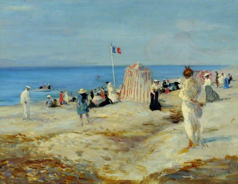 Ranskalainen ranta-maisema, Dieppe - Charles Conder