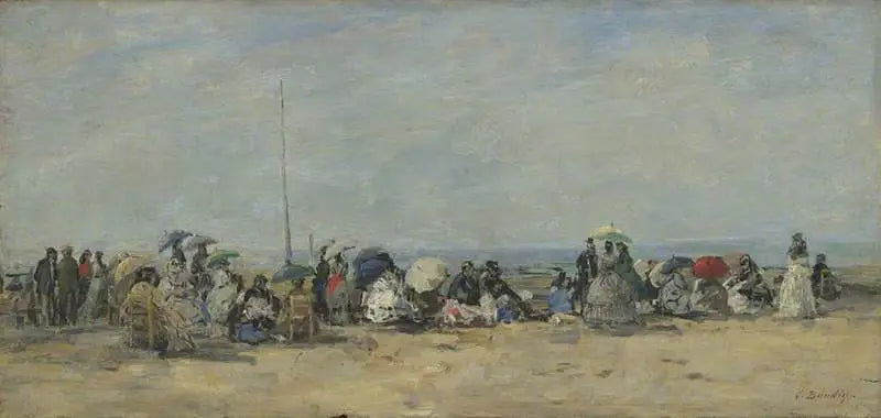 Rannikkokohtaus, Trouville - Eugène Boudin