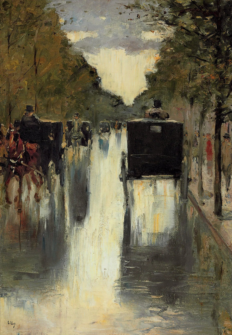 Berliinin katukuva hevoskärryineen - Lesser Ury
