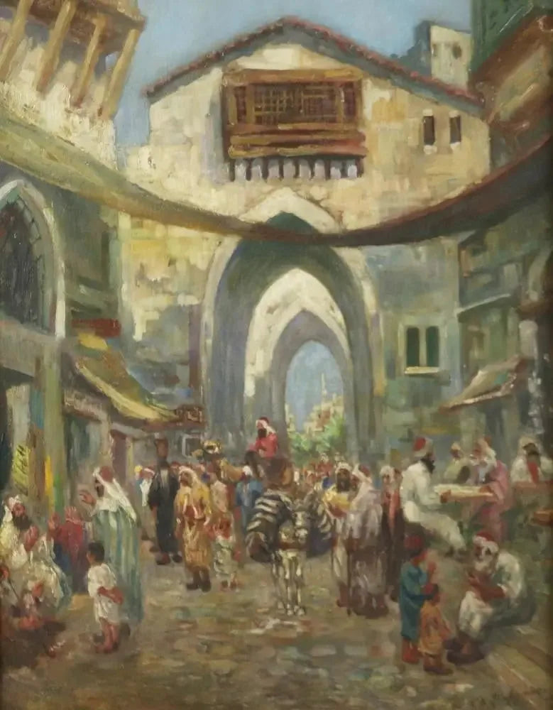 Itäisen markkinan katukohtaus - Frederick Arthur Bridgman