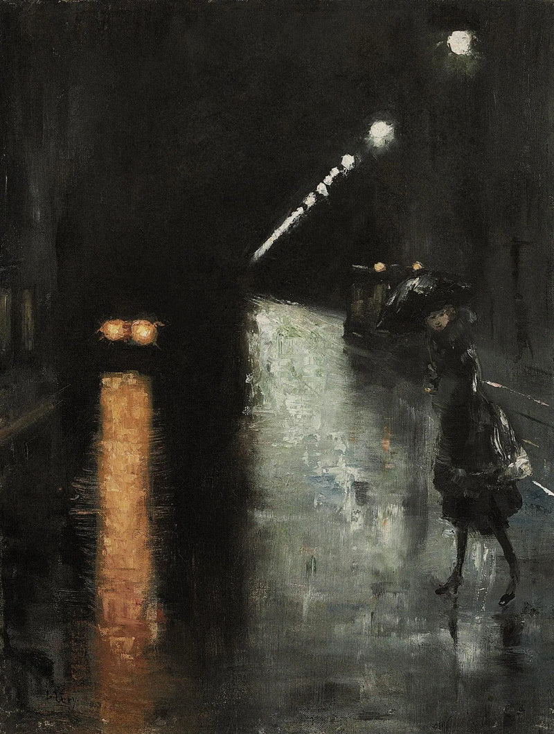 Yöllinen katukuva Berliinissä - Lesser Ury