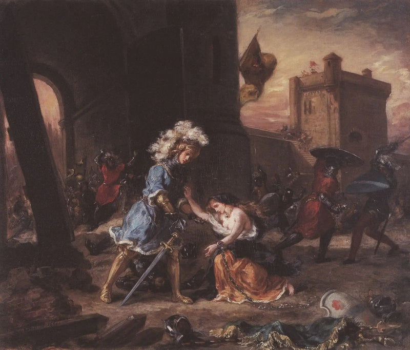Amadis de Gaul -romaanin kohtaus - Eugène Delacroix
