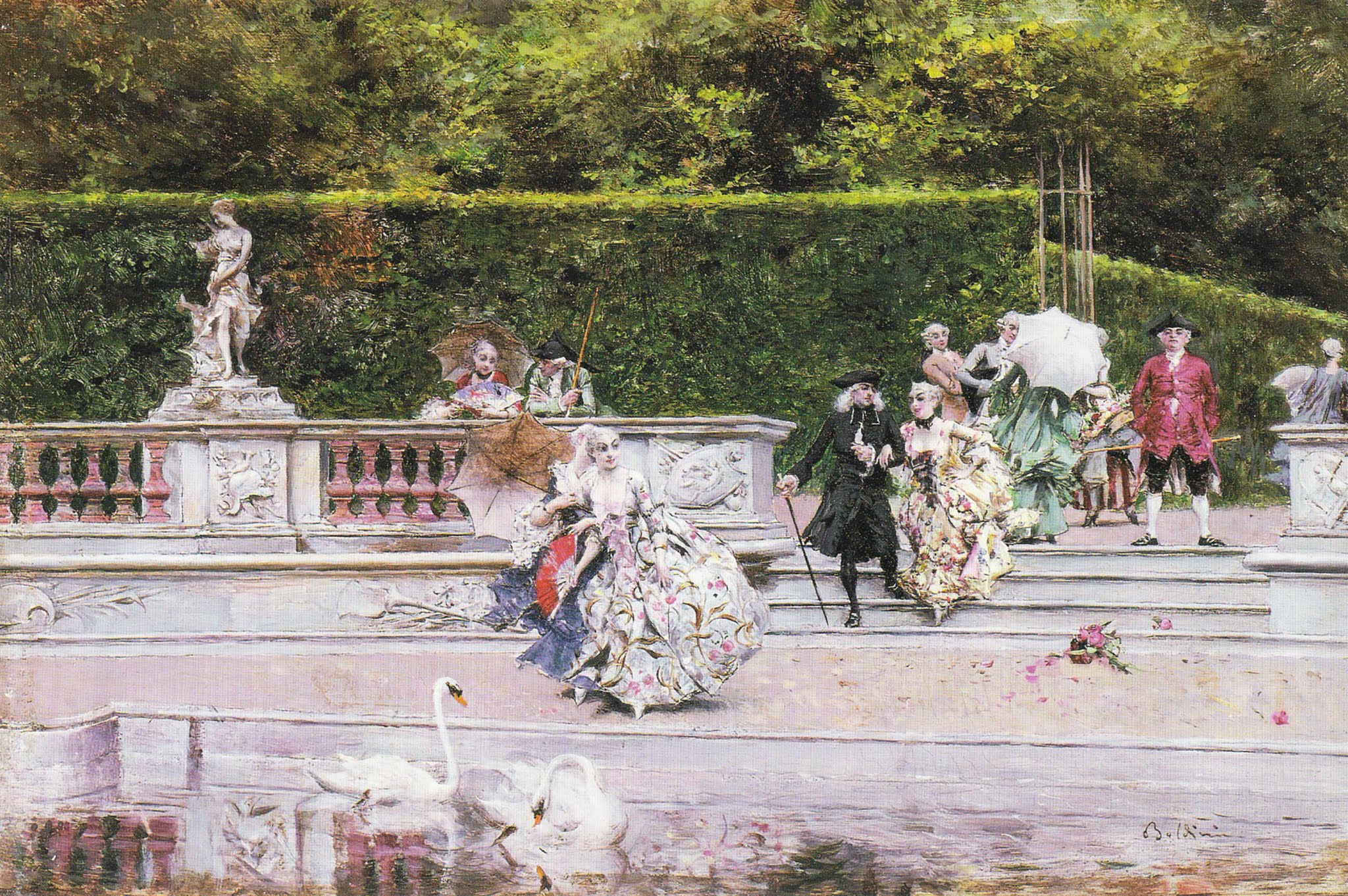 Scène galante - Giovanni Boldini image 1 copie de tableau peinte à la main