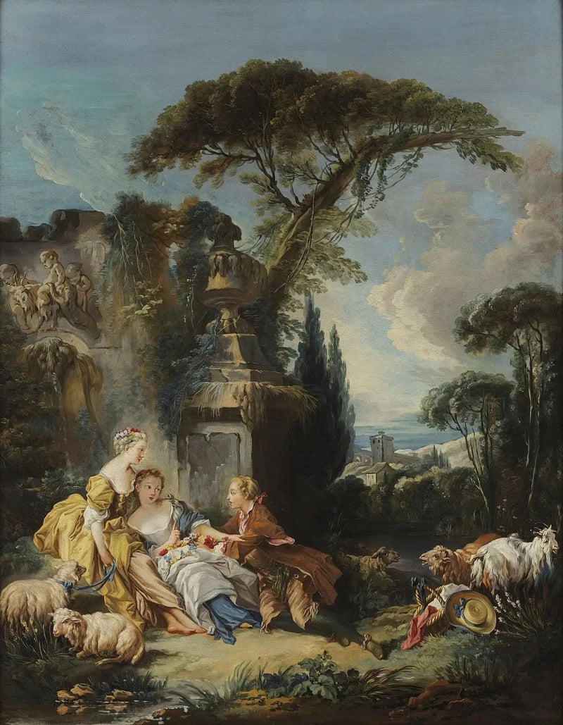 Pastoraalinen kohtaus - François Boucher