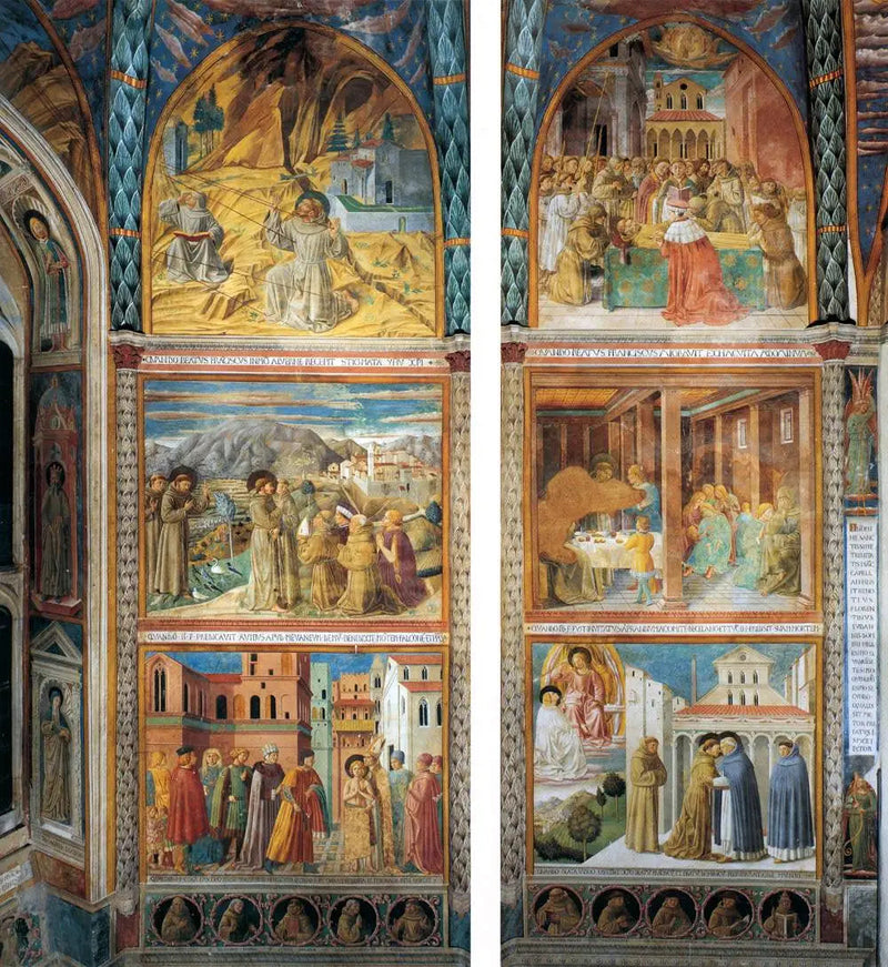 Pyhän Franciscuksen elämän kohtauksia, eteläsivu - Benozzo Gozzoli