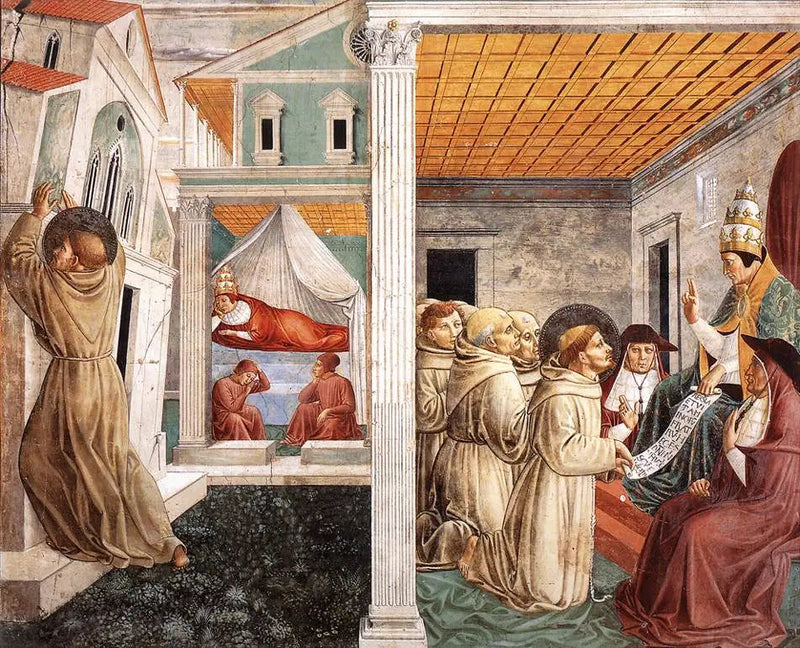 Pyhän Fransiska elämänkohtauksia (Kohtaus 5) - Benozzo Gozzoli