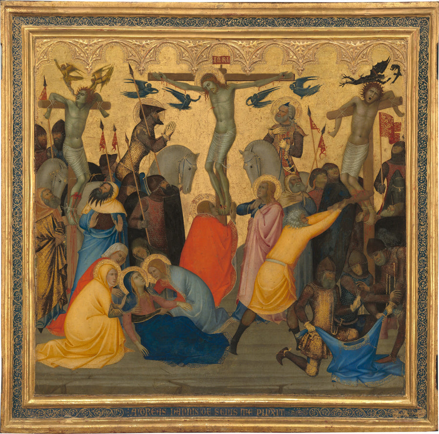 Scènes de la Passion du Christ : La Crucifixion [panneau du milieu] - Andrea di Vanni