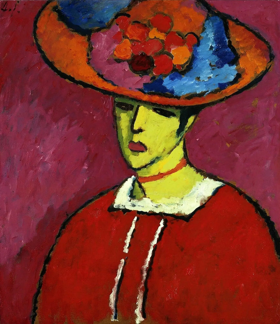 Schokko leveälierinen hatun kanssa - Alexej von Jawlensky