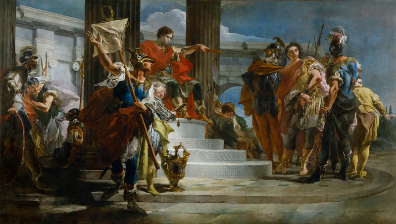 Scipio Afrikkalainen vapauttamassa Massivaa - Giovanni Battista Tiepolo