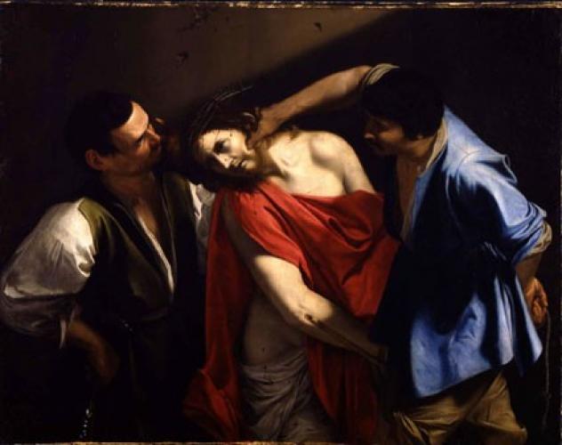 Pilkkaaminen Kristuksesta - Orazio Gentileschi