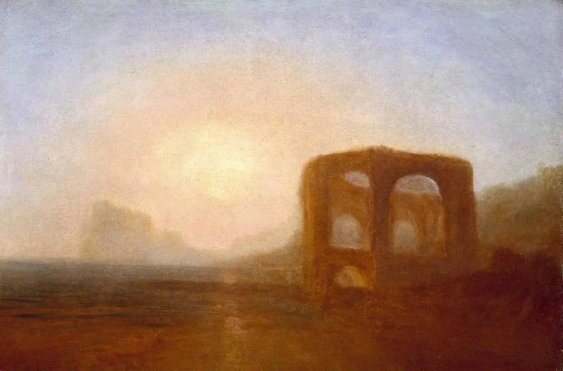 Rannikkonäkymä raunioineen, todennäköisesti Baiae-lahti - J. M. W. Turner
