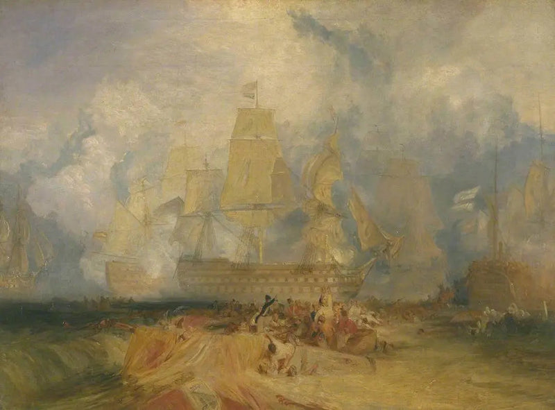 Toinen luonnos 'Trafalgarin taistelusta' - J. M. W. Turner