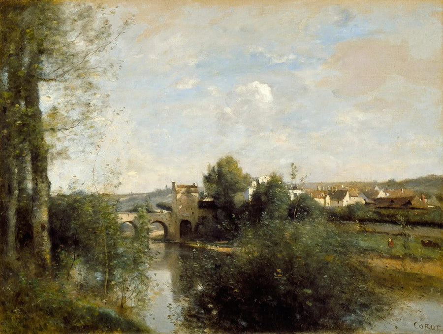 Seine ja vanha silta Limay'ssa - Jean-Baptiste Camille Corot