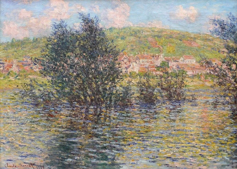 Seine Vétheuilissa, aurinko sateen jälkeen W528 - Claude Monet