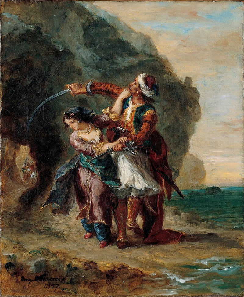 Selim ja Zuleika - Eugène Delacroix
