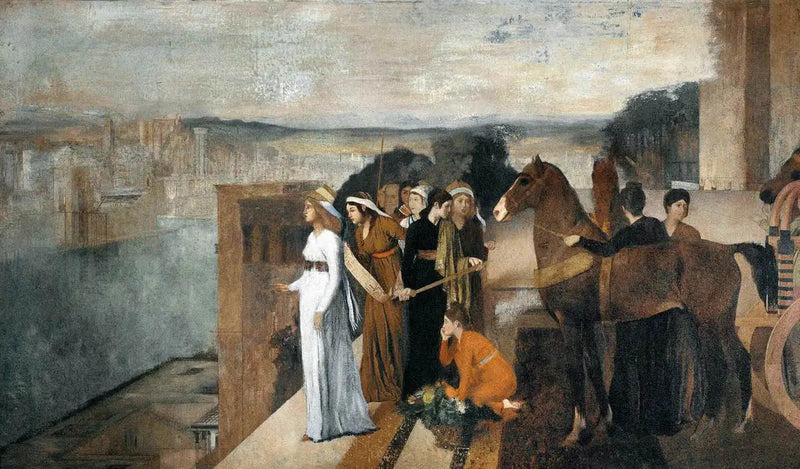 Semiramis rakentamassa Babyloniaa - Edgar Degas
