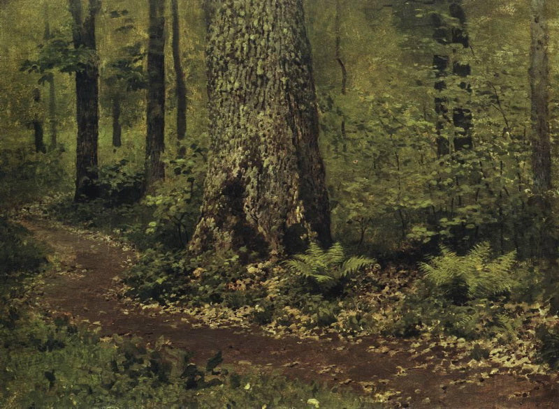 Polku lehtimetsässä. Saniaiset - Isaac Levitan