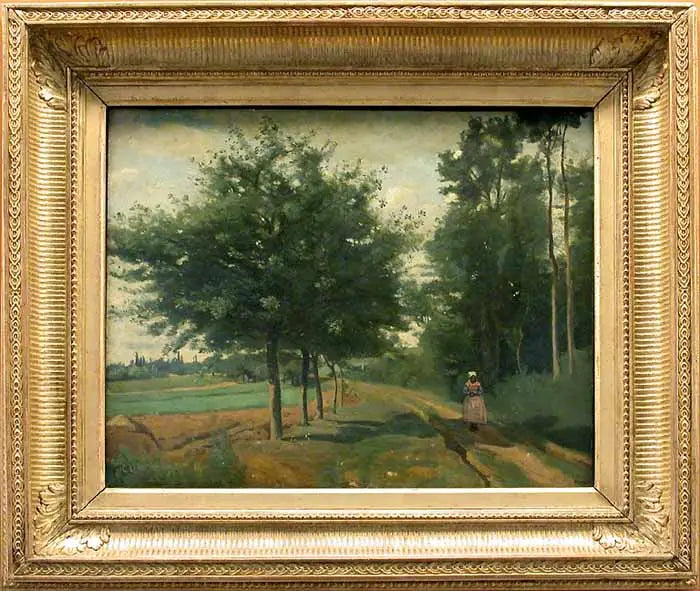 Polku metsän vieressä - Jean-Baptiste Camille Corot