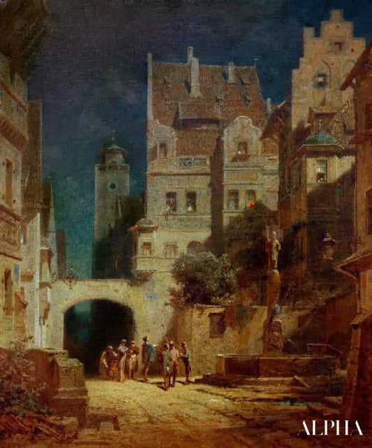 Sérénade au Clair de Lune - Carl Spitzweg - Reproductions de tableaux et peintures haut de gamme