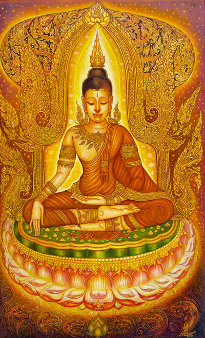 Serenity of the Buddha - Siwakorn | 80 x 130 cm Reproductions de tableaux à la peinture à l’huile